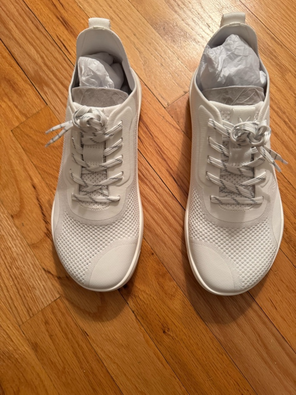 White Knit Casual Sneakers